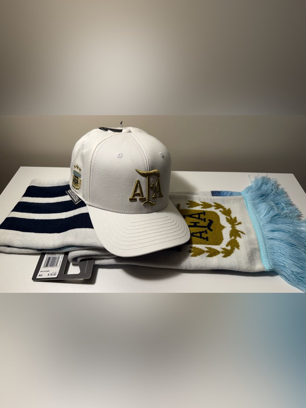 adidas FIFA World Cup 2026 Argentina White Baseball Cap and scarf kits